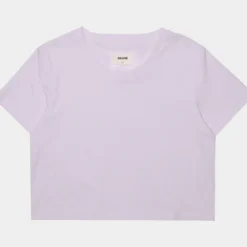 Carine Crop Womens T-Shirt (Purple)