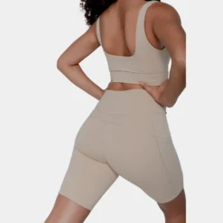 Shayla Biker Shorts Womens Shorts (Beige) -Wearzora Sales 0825251f36fced51e7dfb68b6bce4cb5