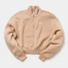 Nike NSW Phoenix Fleece Oversized Crop Womens Sweatshirt (Beige)
