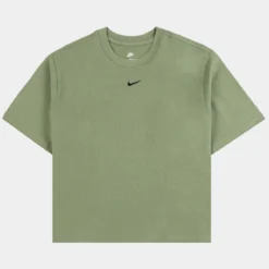 Nike NSW Essentials Boxy Womens Short Sleeve Shirt (Green)