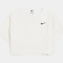 Nike NSW Ribbed Jersey Womens Short Sleeve Shirt (Beige)