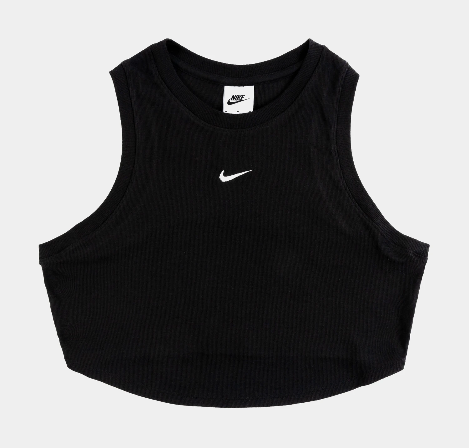 Nike Sport Essentials Ribbed Womens Tank Top (Black/White) 1 Nike Sport Essentials Ribbed Womens Tank Top (Black/White)