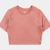 Nike NSW Essential Crop Womens Short Sleeve Shirt (Pink)
