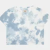 Carine Crop Tie Dye Womens T-Shirt (Blue)