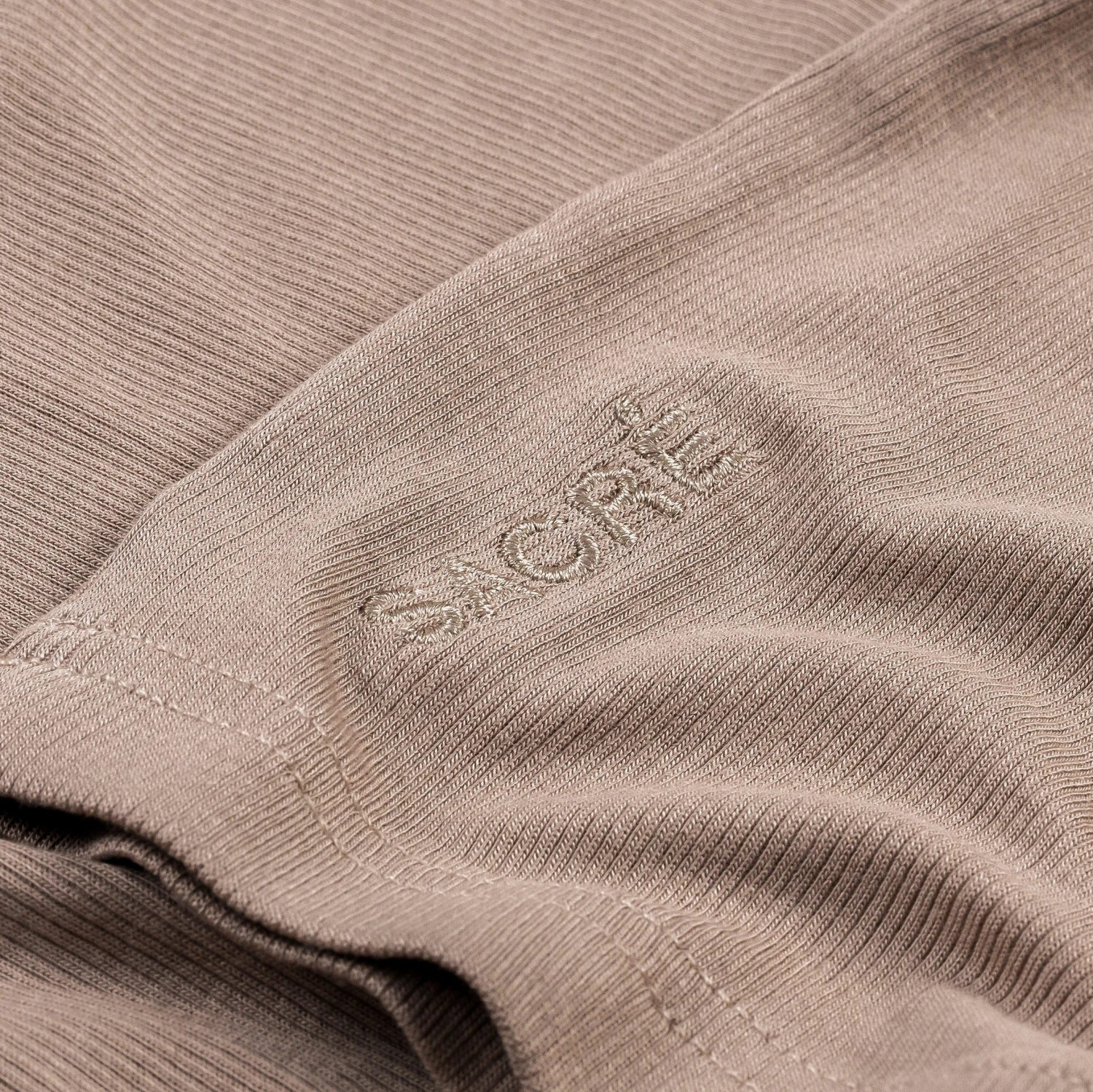 Raena Ribbed Womens Short Sleeve Shirt (Brown) 2 Raena Ribbed Womens Short Sleeve Shirt (Brown) - Image 2