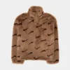 Nike NSW AOP Faux Fur Jacket Womens Jacket (Brown)