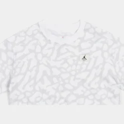Jordan Cropped GFX Womens Short Sleeve Shirt (White/Grey)