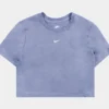 Nike NSW Essential Slim Fit Crop Womens Short Sleeve Shirt (Purple)