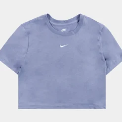 Nike NSW Essential Slim Fit Crop Womens Short Sleeve Shirt (Purple)