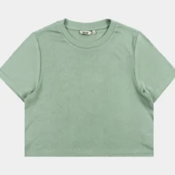 Raena Ribbed Womens Short Sleeve Shirt (Sage)