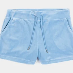 Juicy Couture OG Bling Velour Womens Shorts (Blue)
