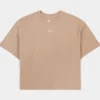 Nike NSW Essentials Boxy Womens Short Sleeve Shirt (Brown)