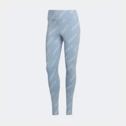 ADIDAS Logomania Leggings Womens Pants (Light Blue)