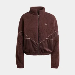 ADIDAS Adicolor Corduroy Fleece Mix Womens Jacket (Brown)
