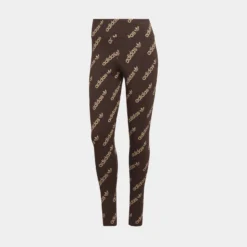ADIDAS Logomania Leggings Womens Pants (Brown)