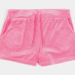 Juicy Couture OG Bling Velour Womens Shorts (Pink)