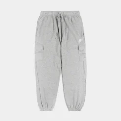 Nike Club Fleece Mid-Rise Cargo Womens Pants (Gray/White)