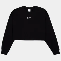 Nike NSW Swoosh Womens Long Sleeve Shirt (Black)
