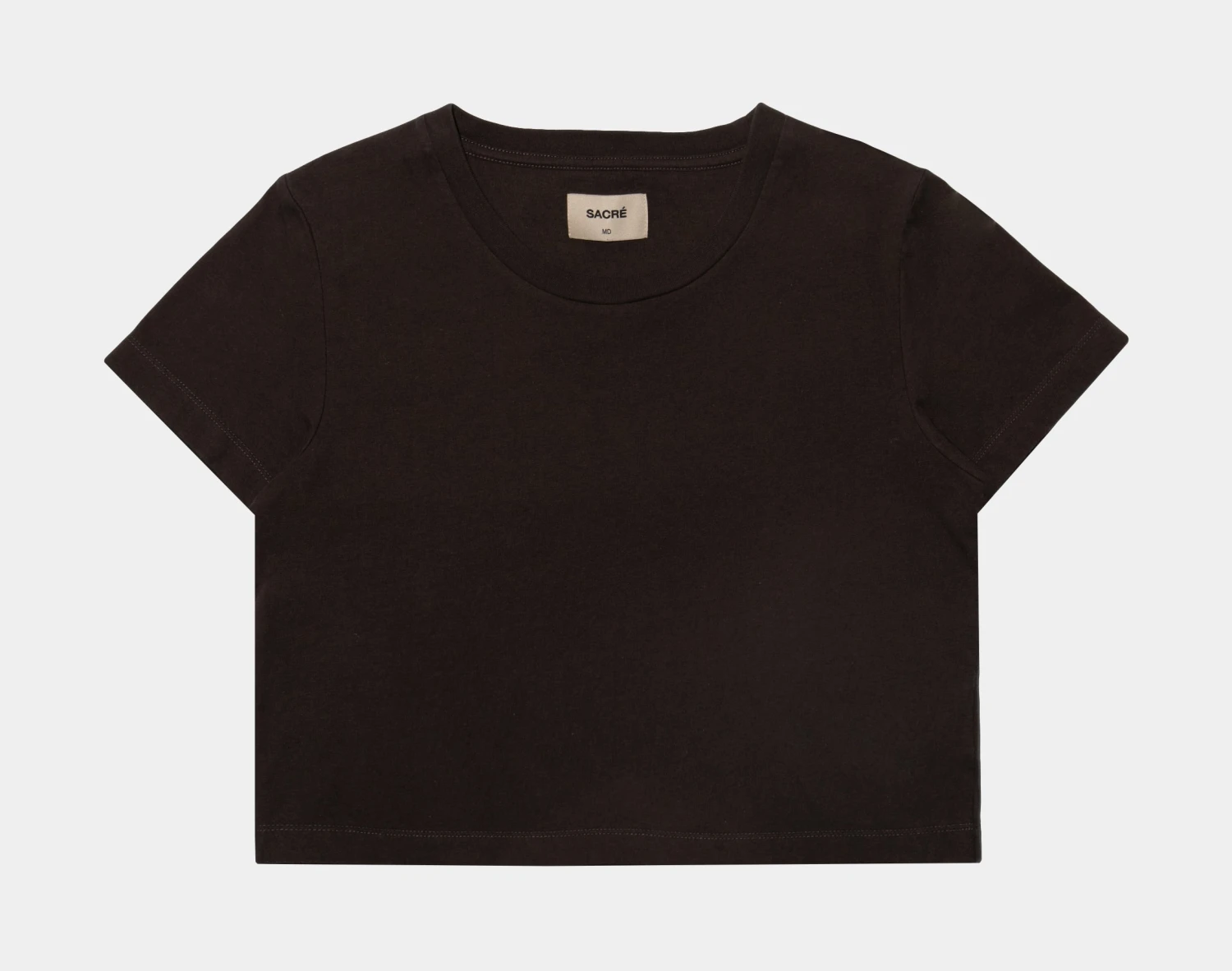 Carine Crop Washed Womens T-Shirt (Black) 1 Carine Crop Washed Womens T-Shirt (Black)