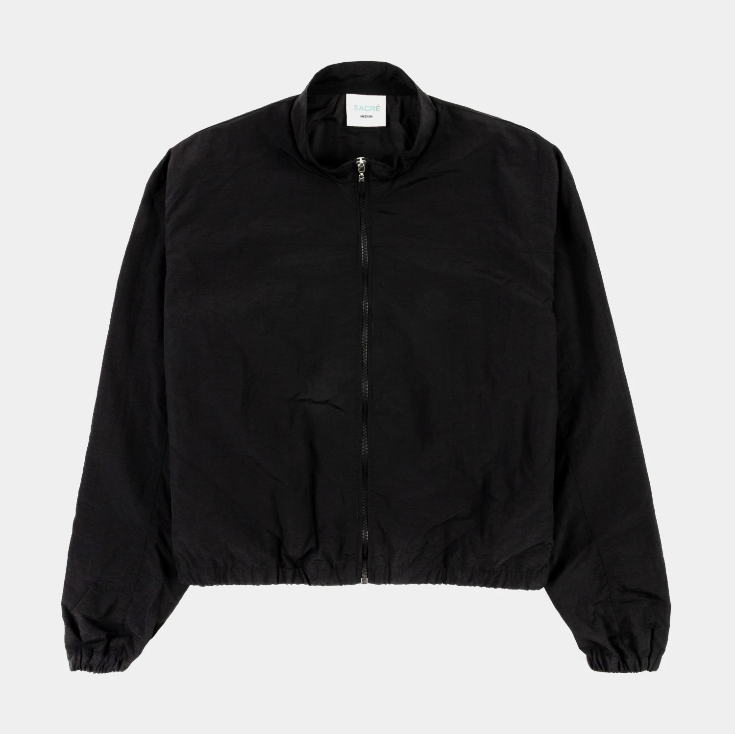 Cropped Windbreaker Womens Jacket (Black) 1 Cropped Windbreaker Womens Jacket (Black)