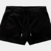 Juicy Couture OG Bling Velour Womens Shorts (Black)