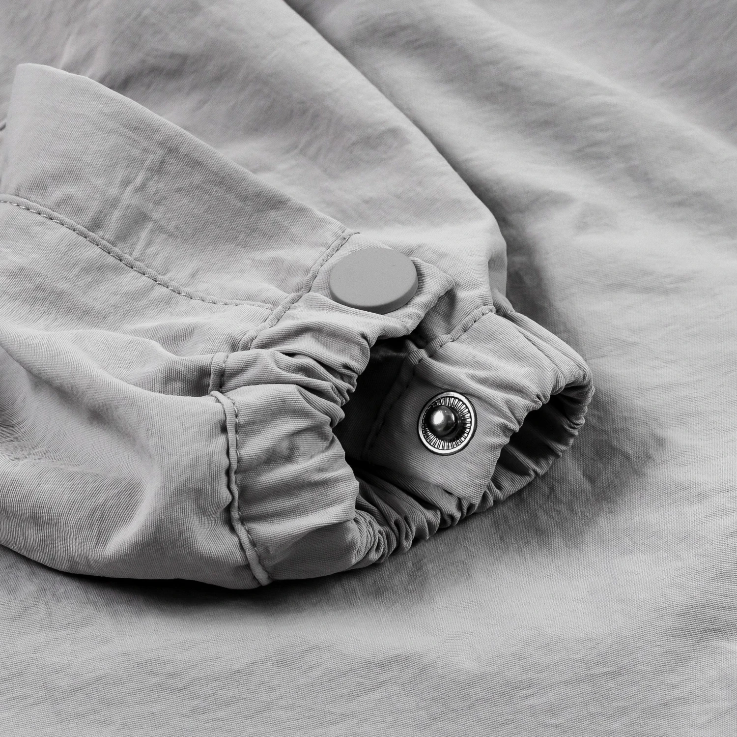 Cropped Windbreaker Womens Jacket (Grey) 4 Cropped Windbreaker Womens Jacket (Grey) - Image 4