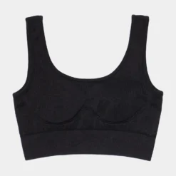 Eva Rib Knit Womens T-Shirt (Black)