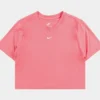 Nike NSW Essential Slim Fit Crop Womens Short Sleeve Shirt (Pink)