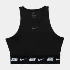 Nike NSW Tape Crop Top Womens Top (Black)