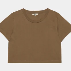 Carine Crop Top Womens Tshirt (Brown)