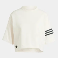 ADIDAS Adicolor Neuclassics Crop Womens Short Sleeve Shirt (Beige)