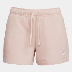 Nike NSW Club Fleece Mid Rise Womens Shorts (Pink)