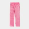 Juicy Couture OG Bling Velour Track Womens Pants (Pink)