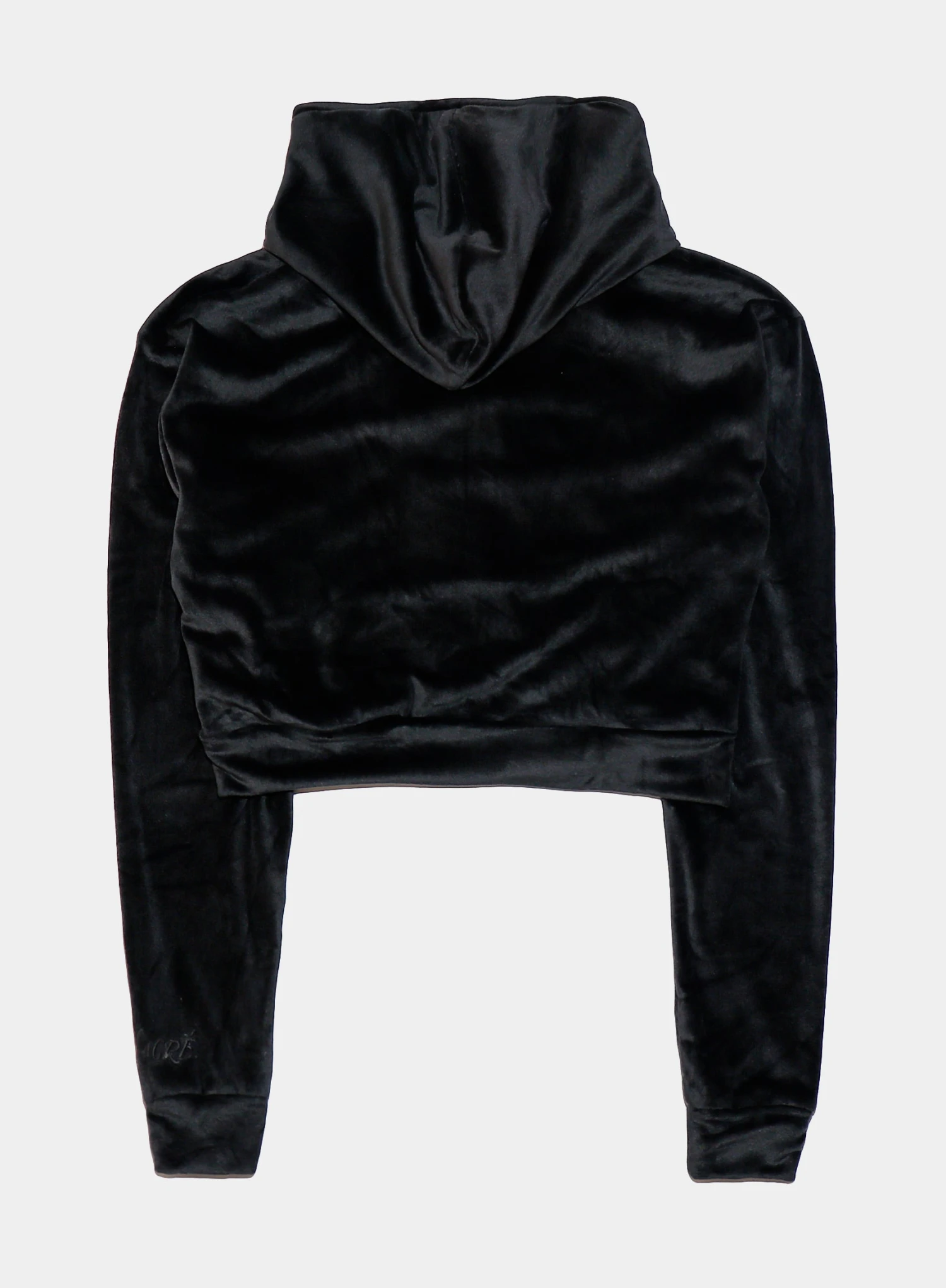 Solei Velour Hoodie Womens Hoodie (Obsidian Black) 2 Solei Velour Hoodie Womens Hoodie (Obsidian Black) - Image 2