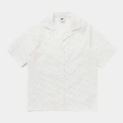 Nike NSW Everyday Modern Woven Womens Short Sleeve Shirt (Beige)