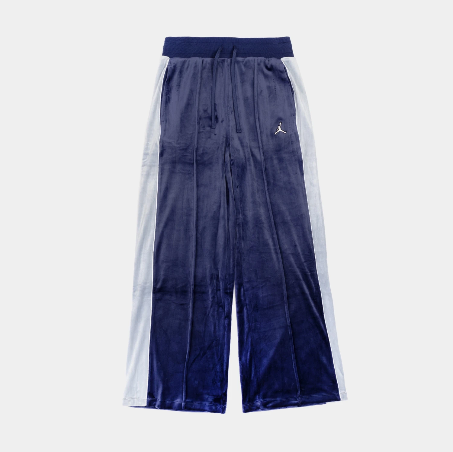 Jordan Flight Velour Wide Leg Womens Pants (Blue) 1 Jordan Flight Velour Wide Leg Womens Pants (Blue)