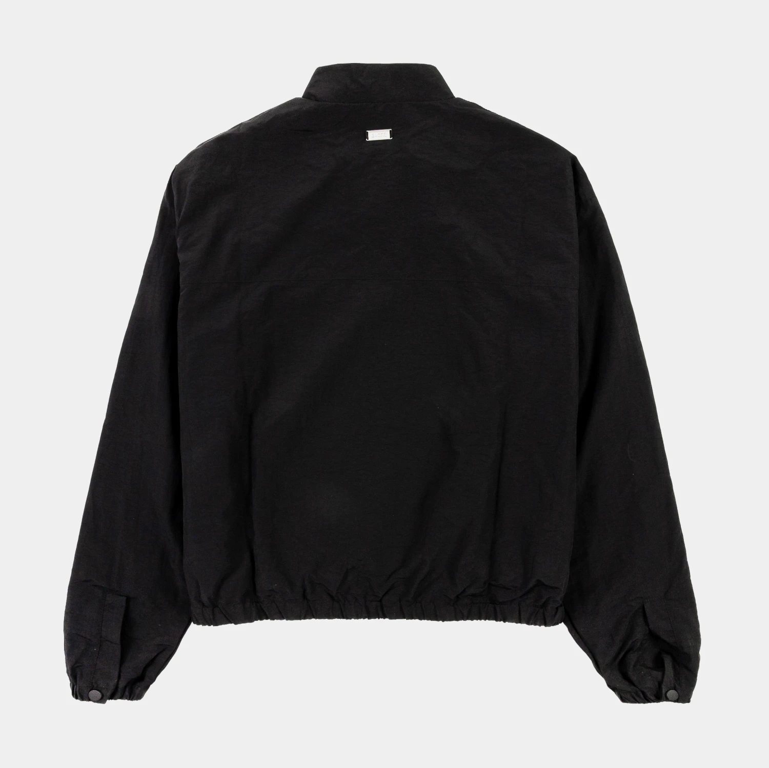 Cropped Windbreaker Womens Jacket (Black) 2 Cropped Windbreaker Womens Jacket (Black) - Image 2