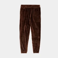 Solei Velour Jogger Womens Pants (Brown)